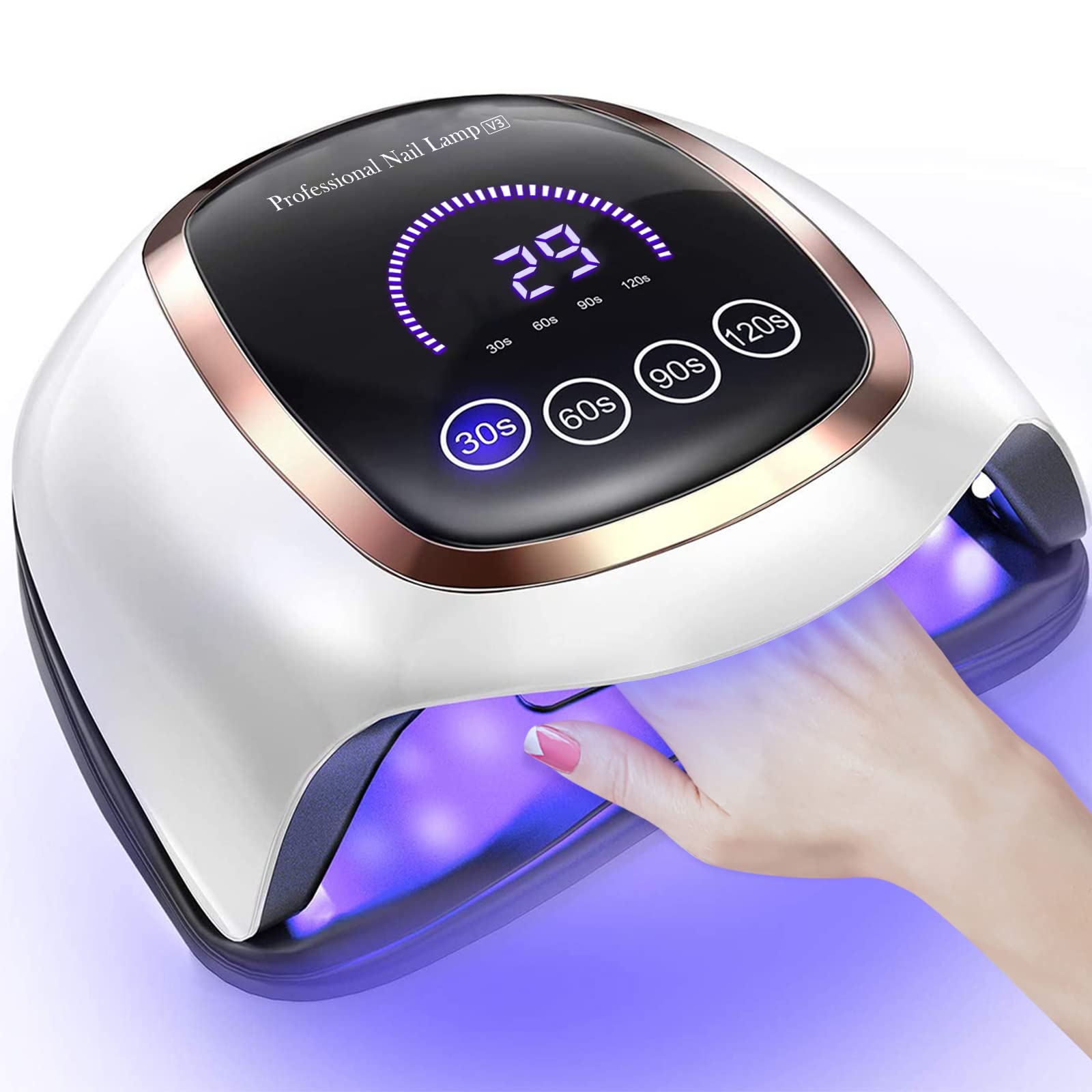 NAXBEY 168W UV LED Nail Lamp | Professional Gel Nail Dryer with LCD Screen