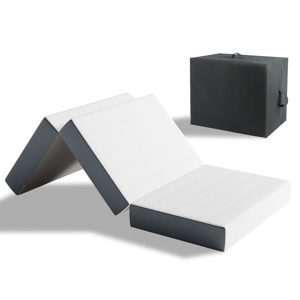 Vesgantti Tri-fold Mattress | 10cm Gel Memory Foam Small Single Guest Bed