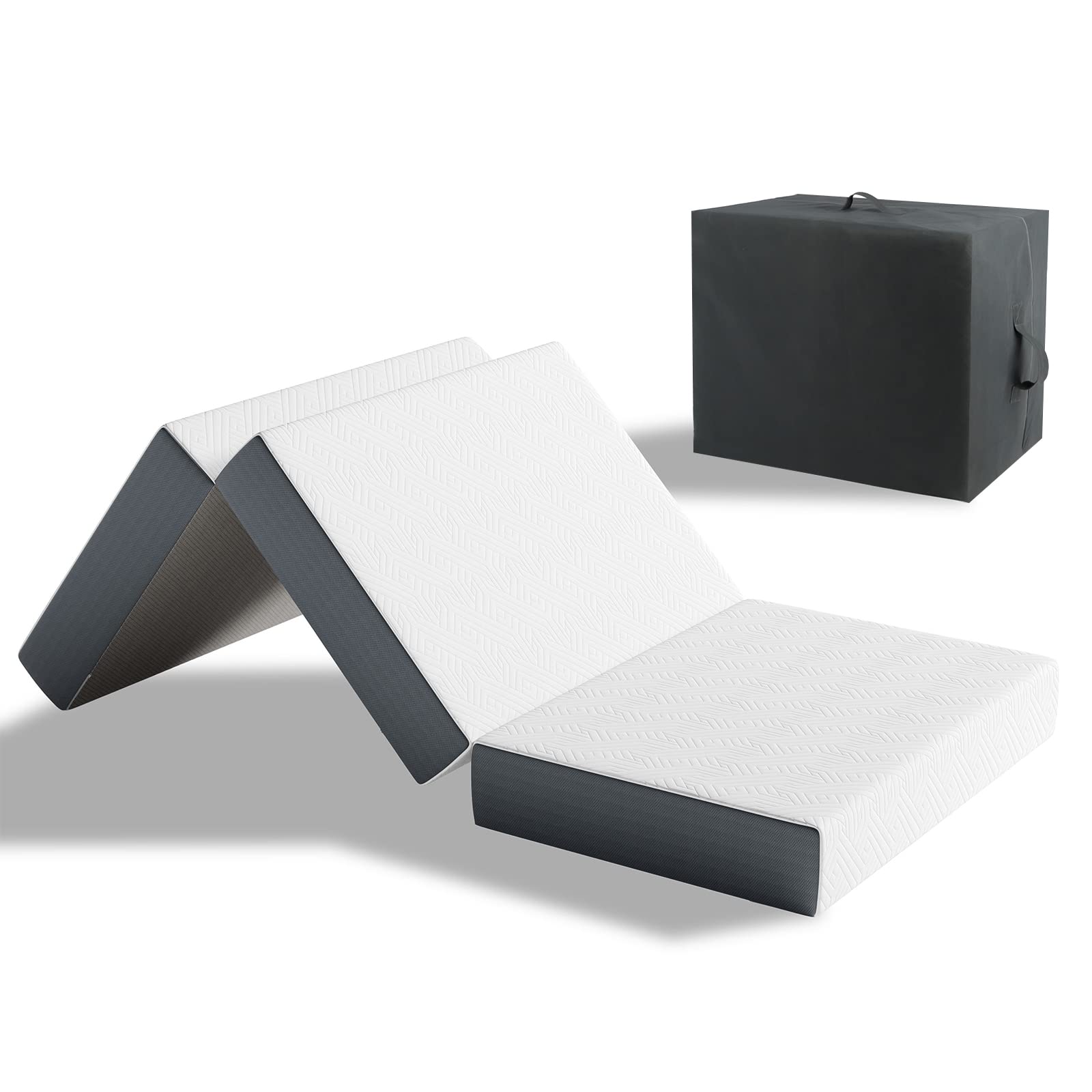 Vesgantti Tri-fold Mattress | 10cm Gel Memory Foam Small Single Guest Bed