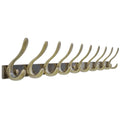 HONSKY Wall Mounted Coat Rack 94cm - Heavy Duty Metal 10 Double Hooks, Sturdy Hook, Space-Saving Coat Hanger for Hallway/Entryway/Bedroom