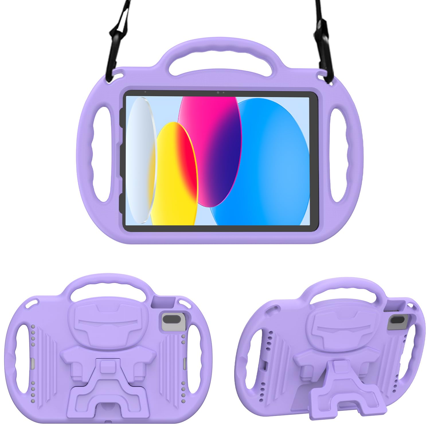 Surom Kids Shockproof iPad Case with Strap for Air 11 M2/M3 & Pro 11