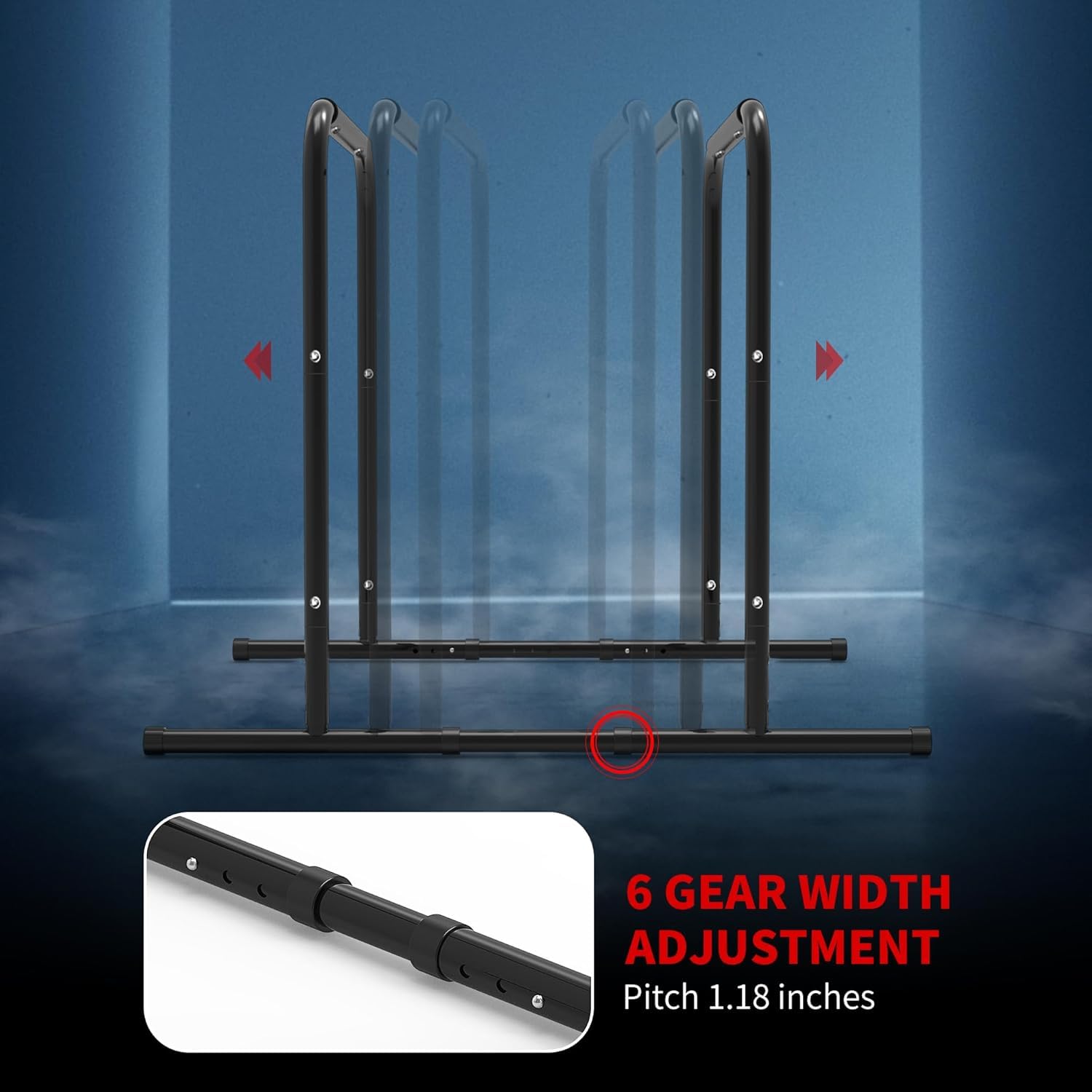 Leikefitness Pull Up Dip Station - Heavy Duty Steel Home Gym (AB1102)