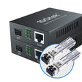 10Gtek Gigabit Ethernet Media Converter | 1Gb SFP SX Multimode 2-Pack