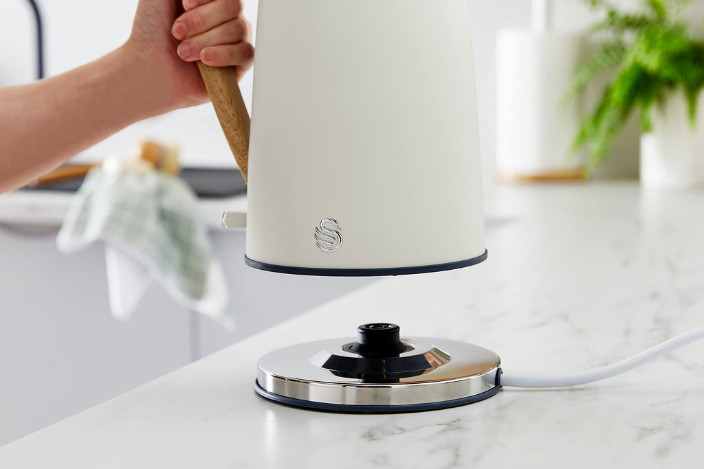 Swan Nordic Jug Kettle | 1.7L Fast Boil Electric Kettle - Matte White