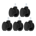 LT Easiyl 5PCS Soft Edge Casters Twin Wheel Non-Hooded
