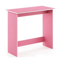 Furinno Simplistic Compact Computer Desk - Pink/White Study Table