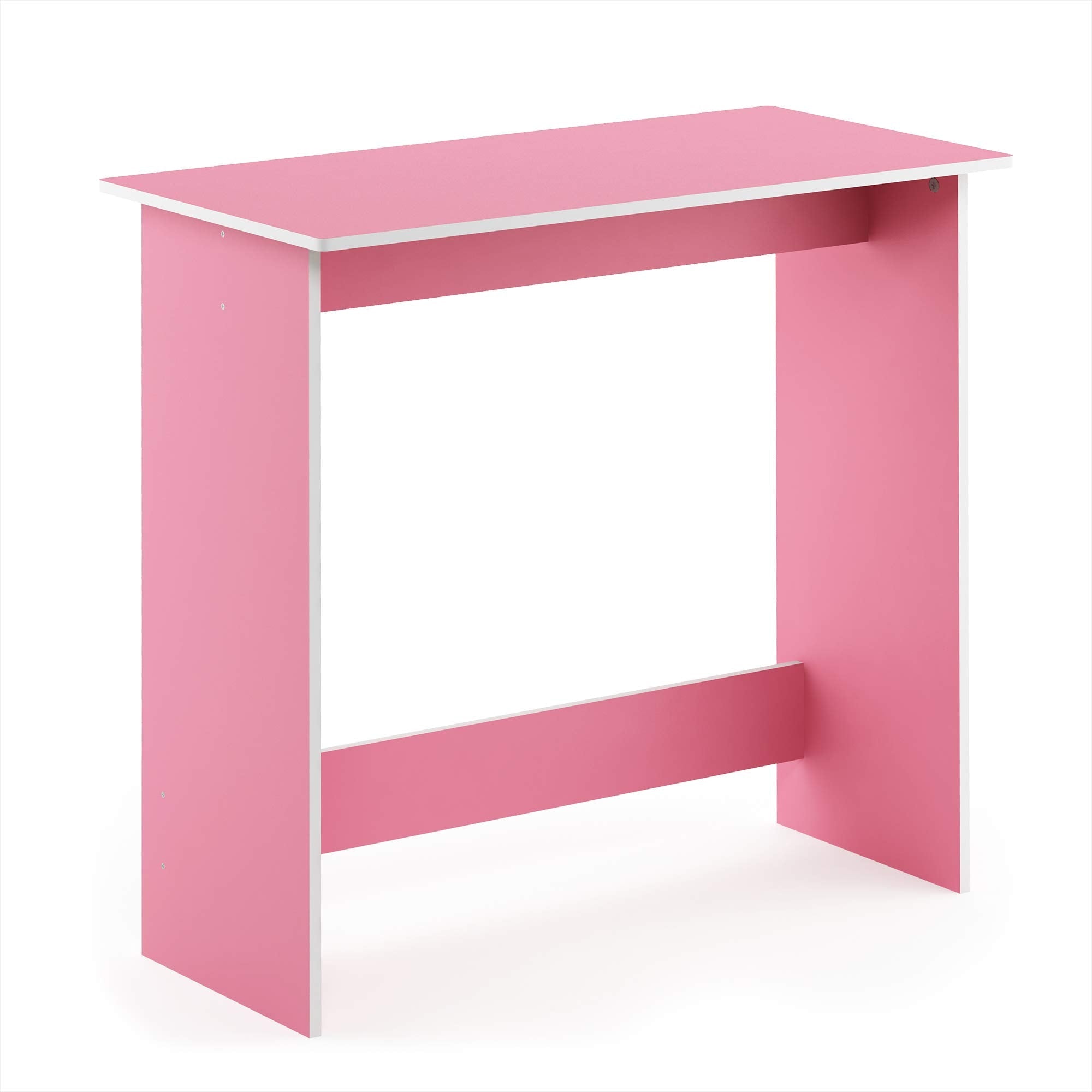 Furinno Simplistic Compact Computer Desk - Pink/White Study Table