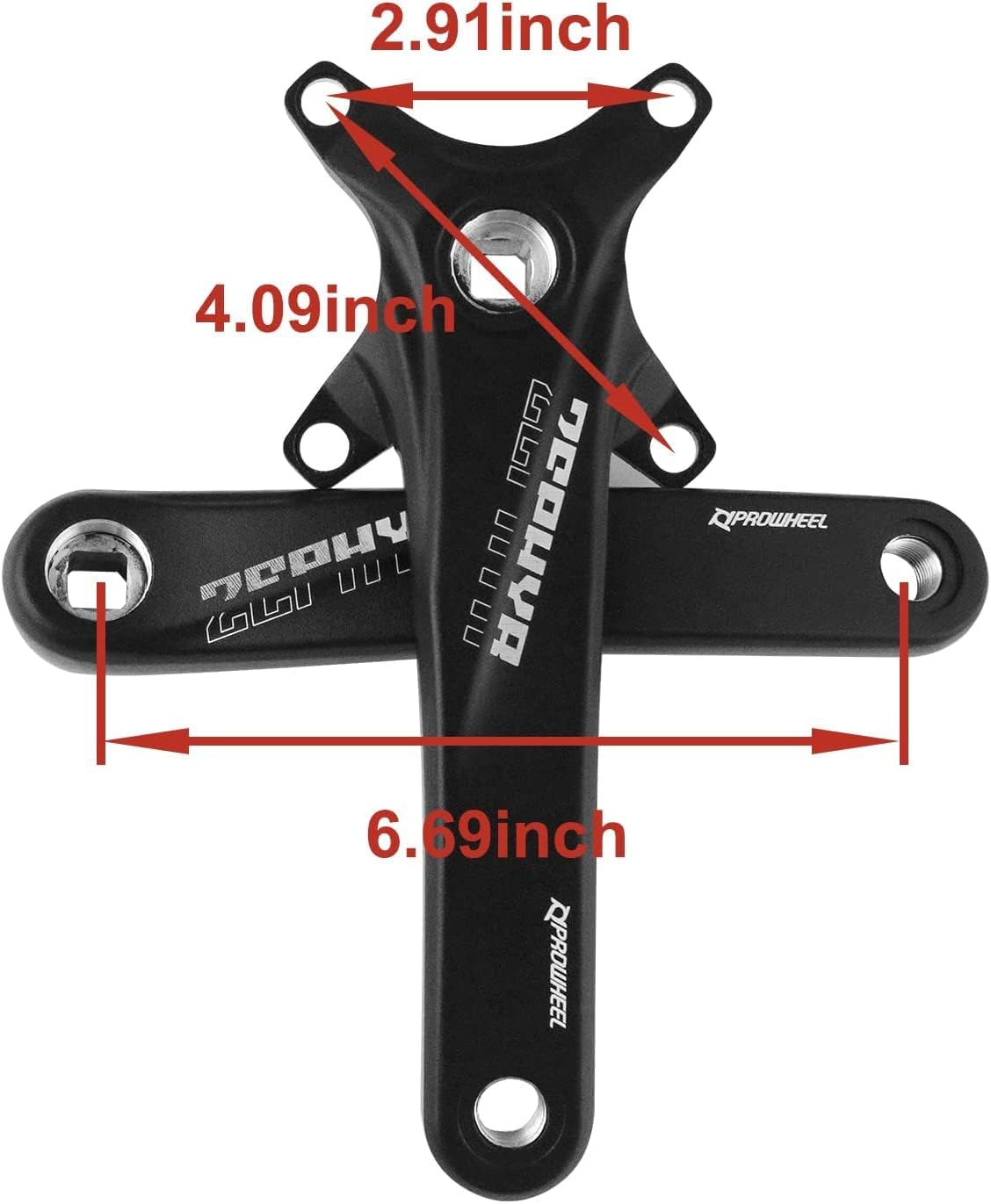 Splumzer MTB Road Bike Crankset - 170mm Aluminum Alloy 104 BCD Narrow Wide