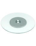QWORK 27" Tempered Glass Lazy Susan Rotating Serving Plate Turntable