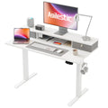 Agilestic Electric Adjustable Height Desk, with 2 Fabric Drawers, 100x60cm - image 1