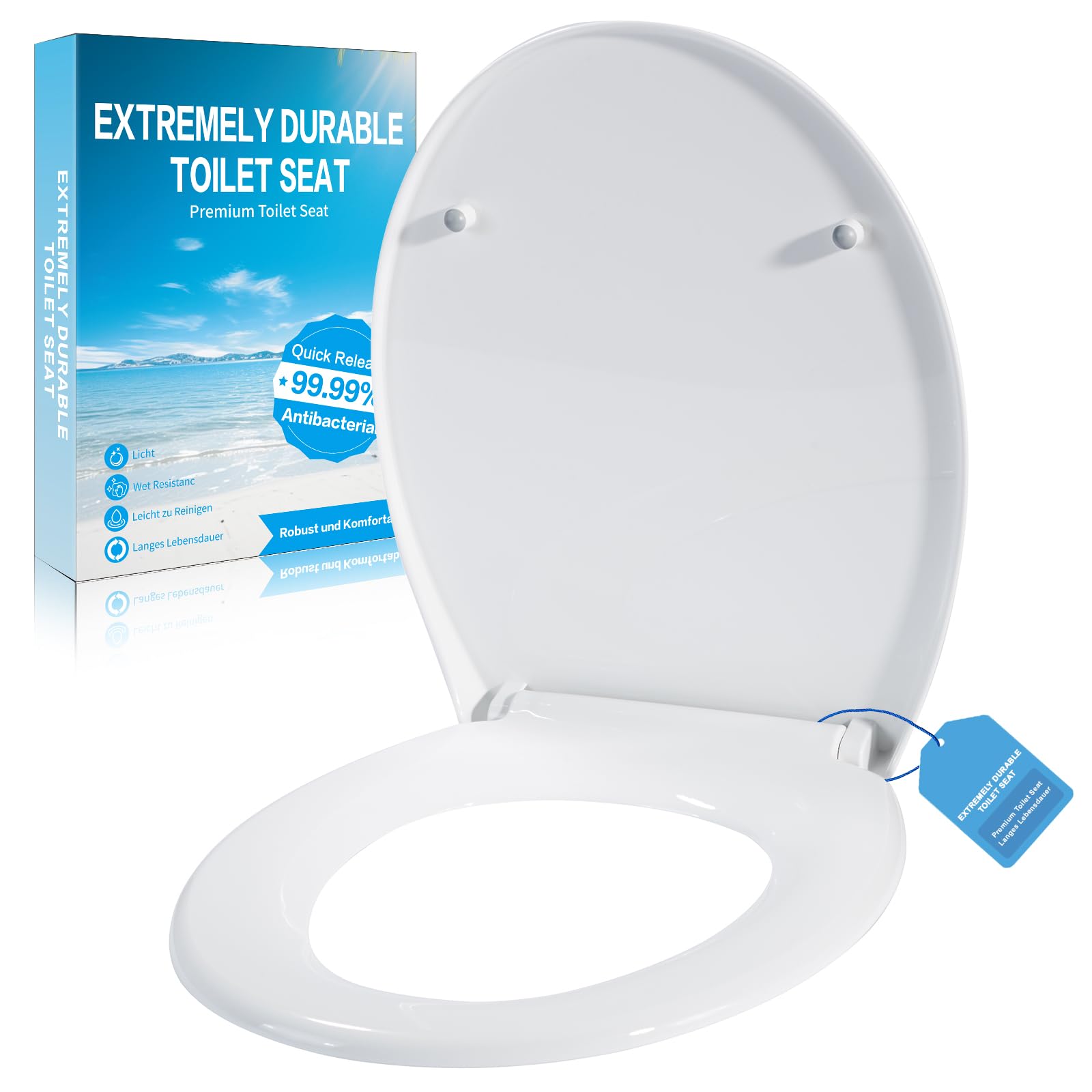 Thermoplastic Family Toilet Seat – Soft Close & Quick Release