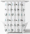 Lush Decor Rowley Birds Shower Curtain - Floral Boho Fabric, 72 x 72