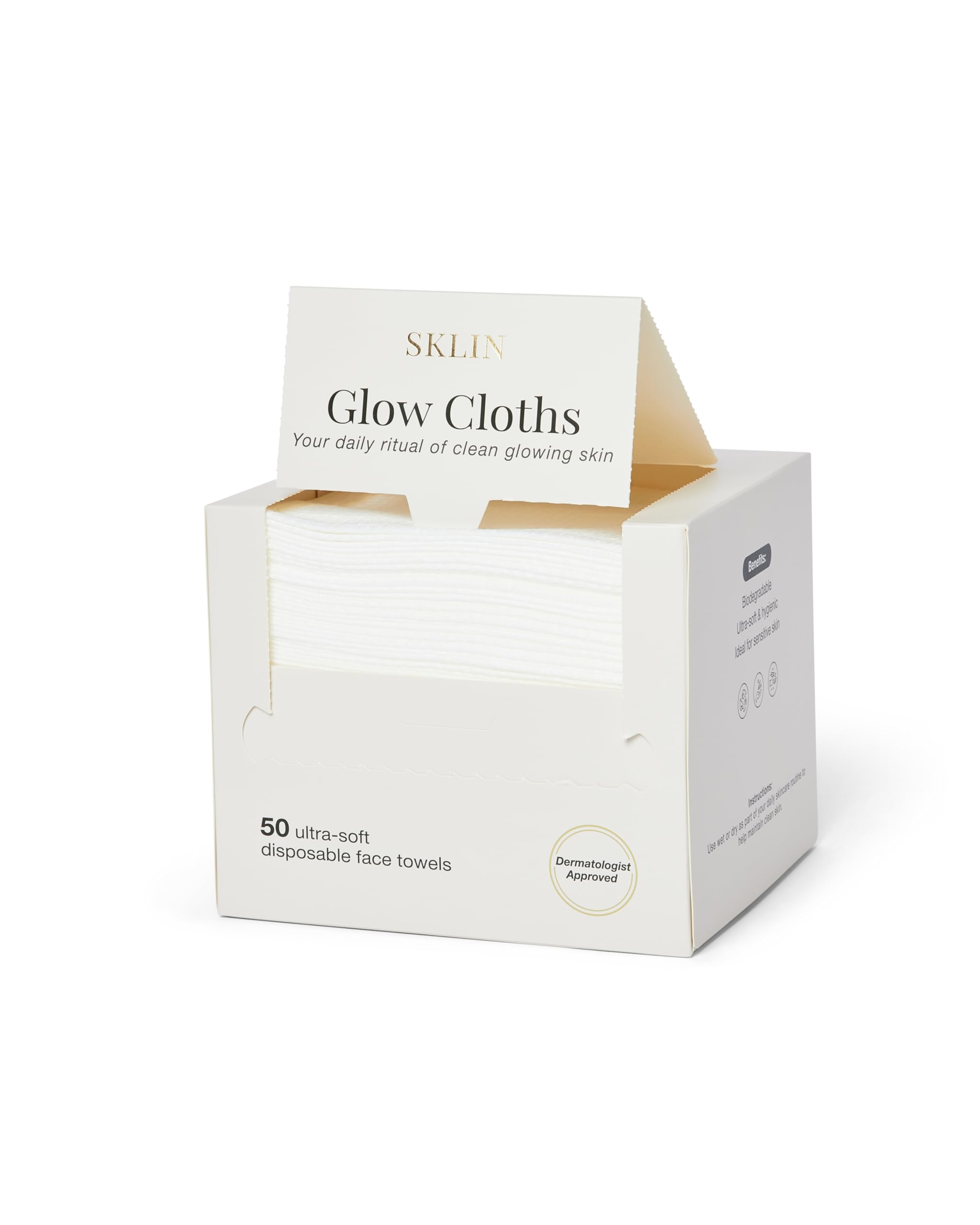 Glow Cloths – Luxury Disposable Face Towels (100 Count)