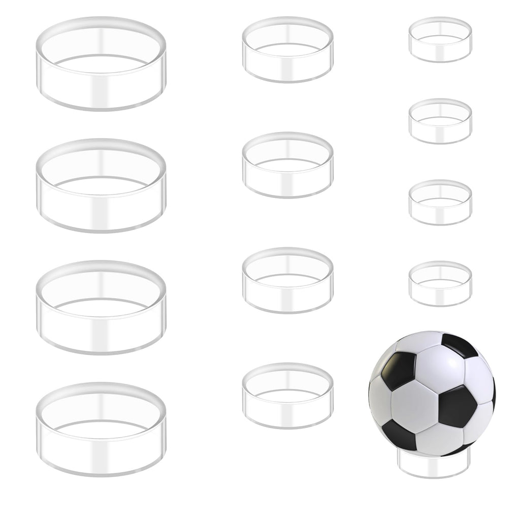 12 Pcs Crystal Sphere Stand Holder Clear Ball Acrylic Display Stand Rings Round Baseball Plastic Sphere Holder for Baseball Tennis Ball Golf - image 1