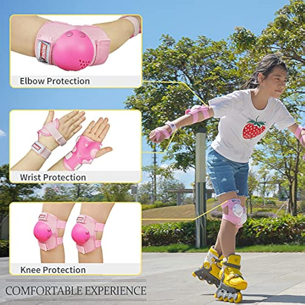 Jolof Store Kids Protective Gear Set – Knee Elbow Wrist Pads for 3-15