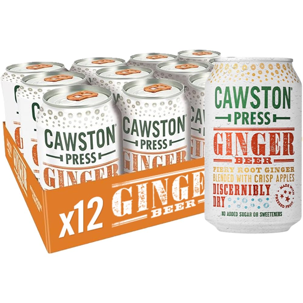 Cawston Press Sparkling Ginger Beer & Apple - 330ml Cans (Pack of 12)