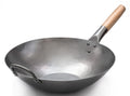Craft Wok 14 Inch Hand Hammered Carbon Steel Flat Bottom Chinese Pow Wok