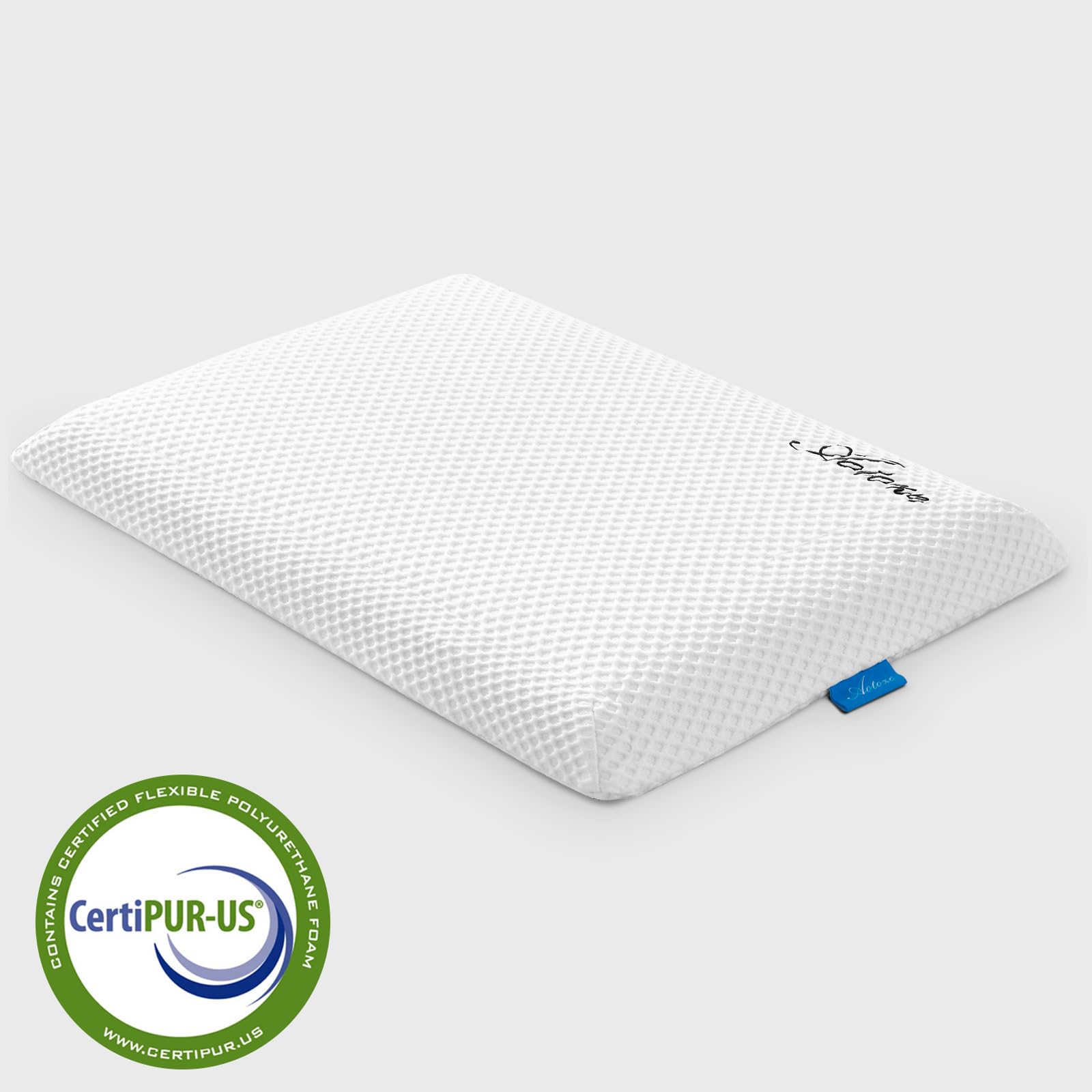AOTOZE Ultra Thin Memory Foam Pillow | Low Profile Cooling Stomach Sleeper
