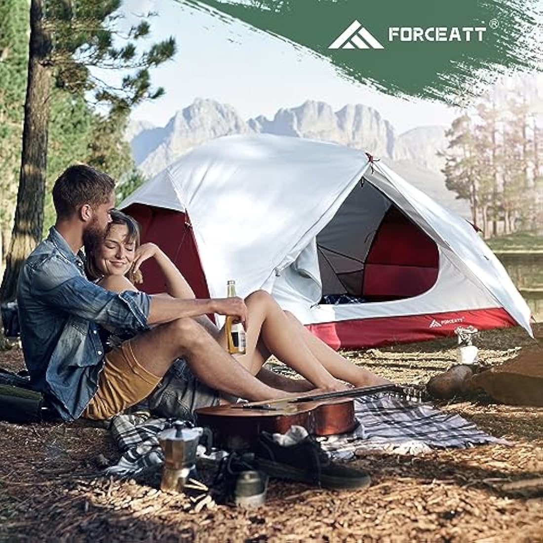 Forceatt 3-Person Backpacking Tent | Waterproof Lightweight Hiking Tent