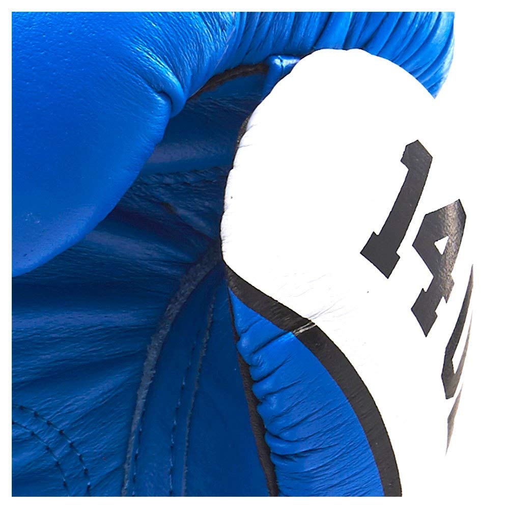 Leone 1947 Shock Boxing Gloves – Blue Leather Sparring Gear – 12 oz