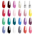 Vishine 24 Pcs Gel Nail Polish Set – 22 Colors with Base and Top Coat