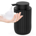 POSOSTO Ceramic Foam Soap Dispenser | 12 oz Refillable Pump - Black