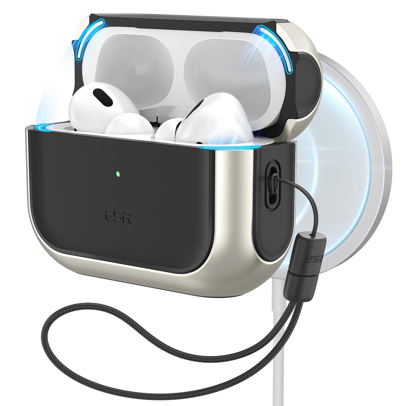 ESR AirPods Pro 2 Case - MagSafe Compatible Drop Protection - Titanium