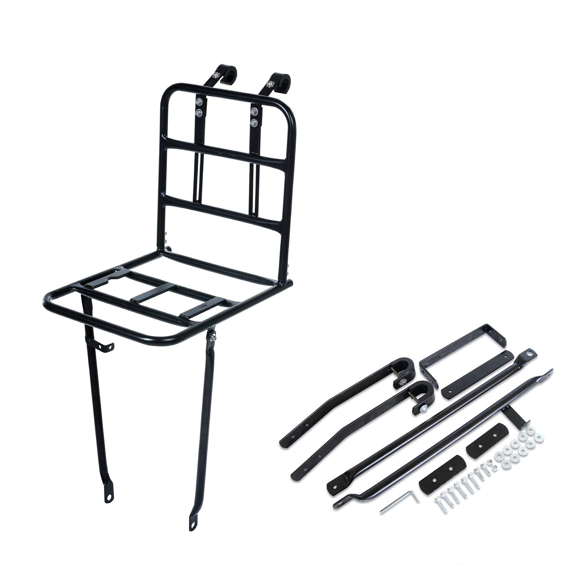 Basil Memories Front Carrier Bike Rack – 26-28 Inch, 10kg Load, Black
