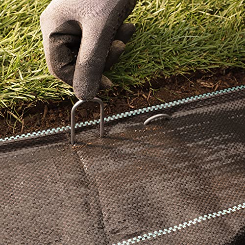 GardenMate 200 Garden Securing Pegs – 3.8mm Galvanised Steel Ground Anchors