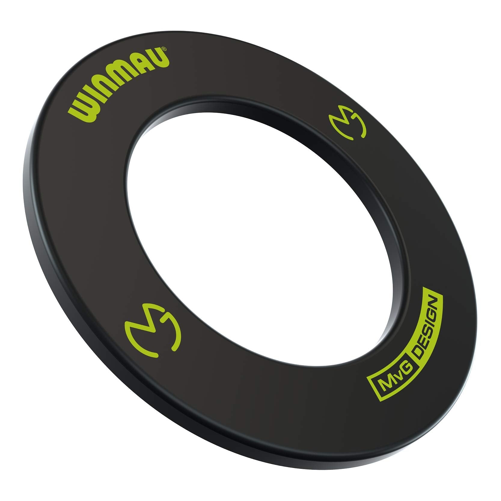 Winmau MvG Dartboard Surround – Black & Green Bristle Board Protection