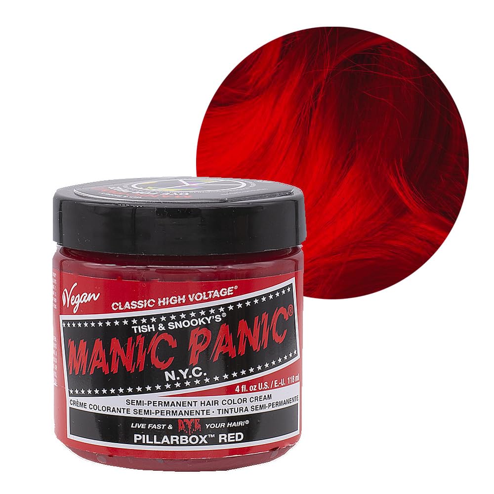 Manic Panic Pillarbox Red Semi-Permanent Hair Dye - Vegan & Ammonia Free