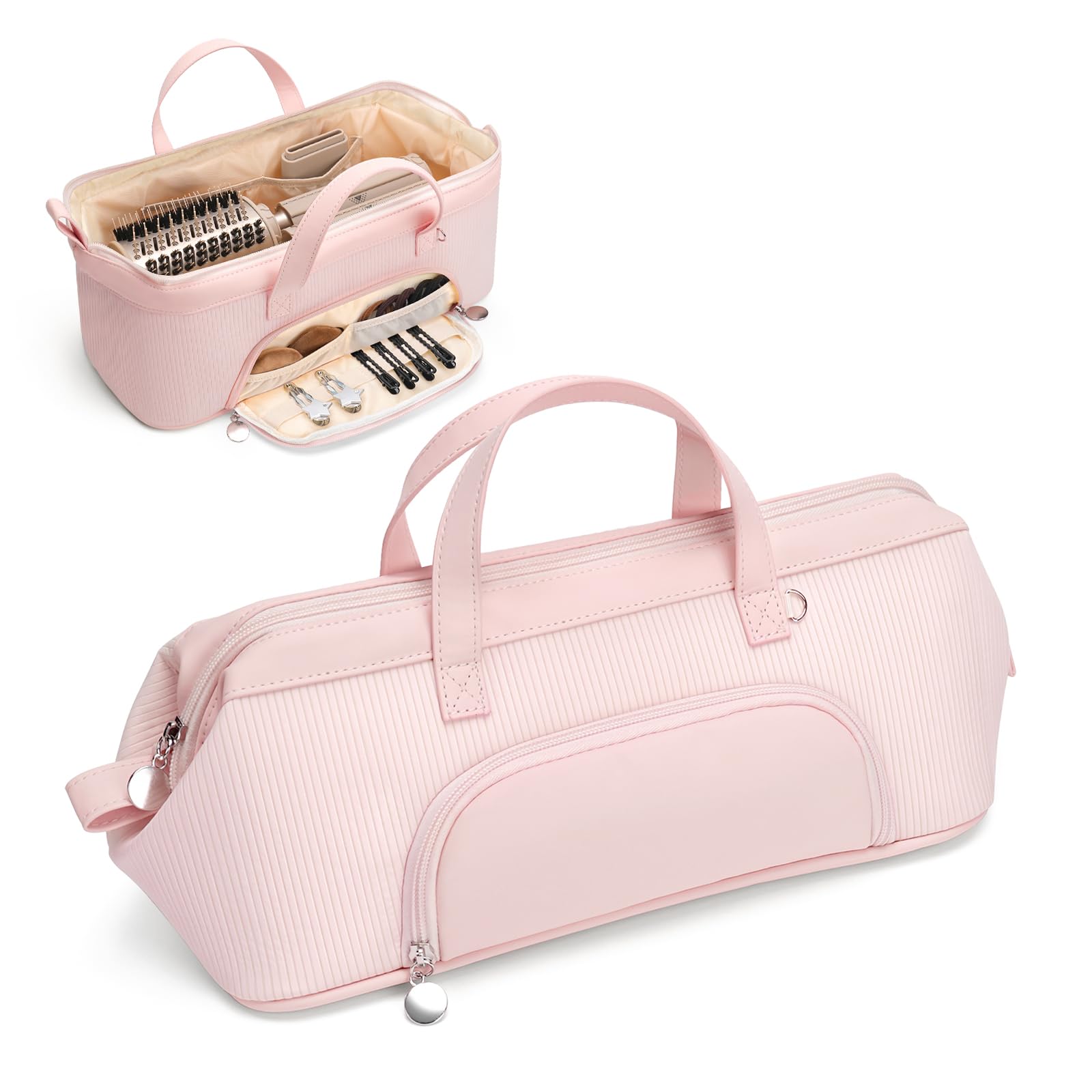 Lotour Travel Case for Shark Flexstyle & Dyson Airwrap – Waterproof Pink