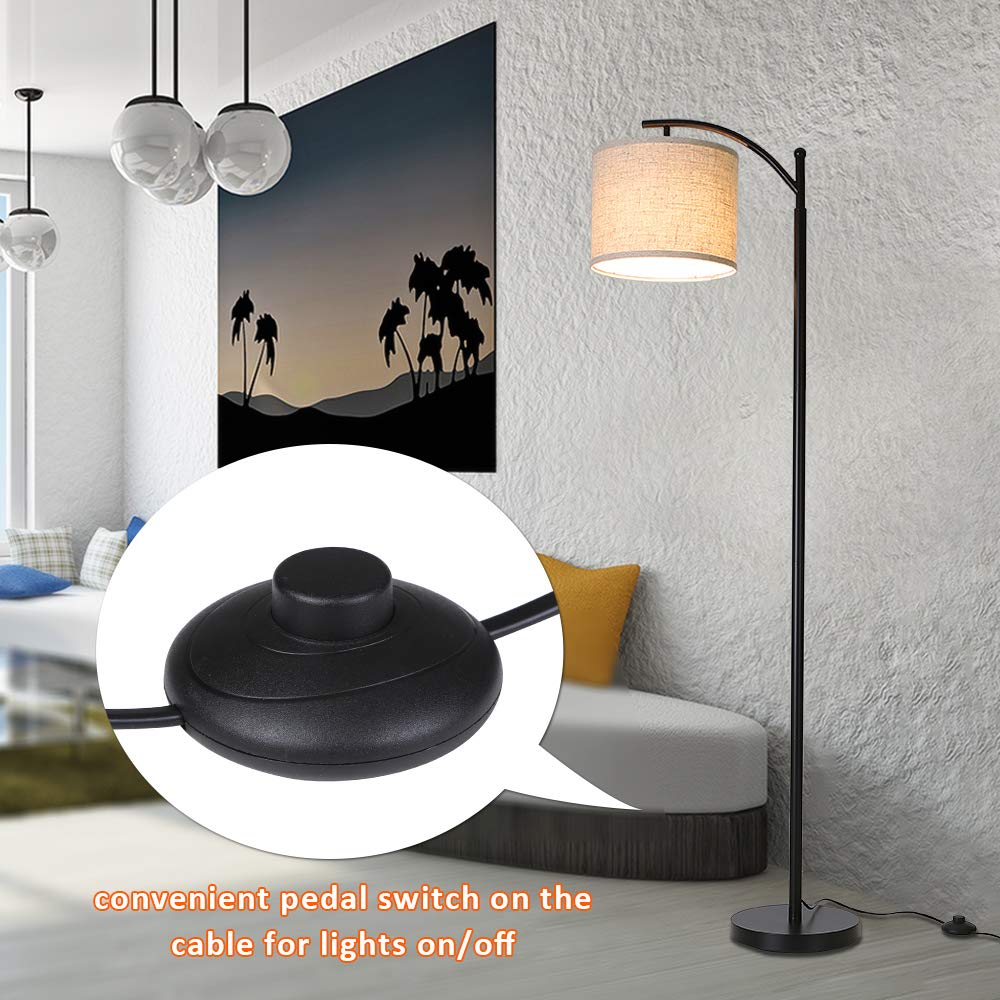 Tomshine Classic Arc LED Floor Lamp – Modern Standing Lamp with 9W Bulb