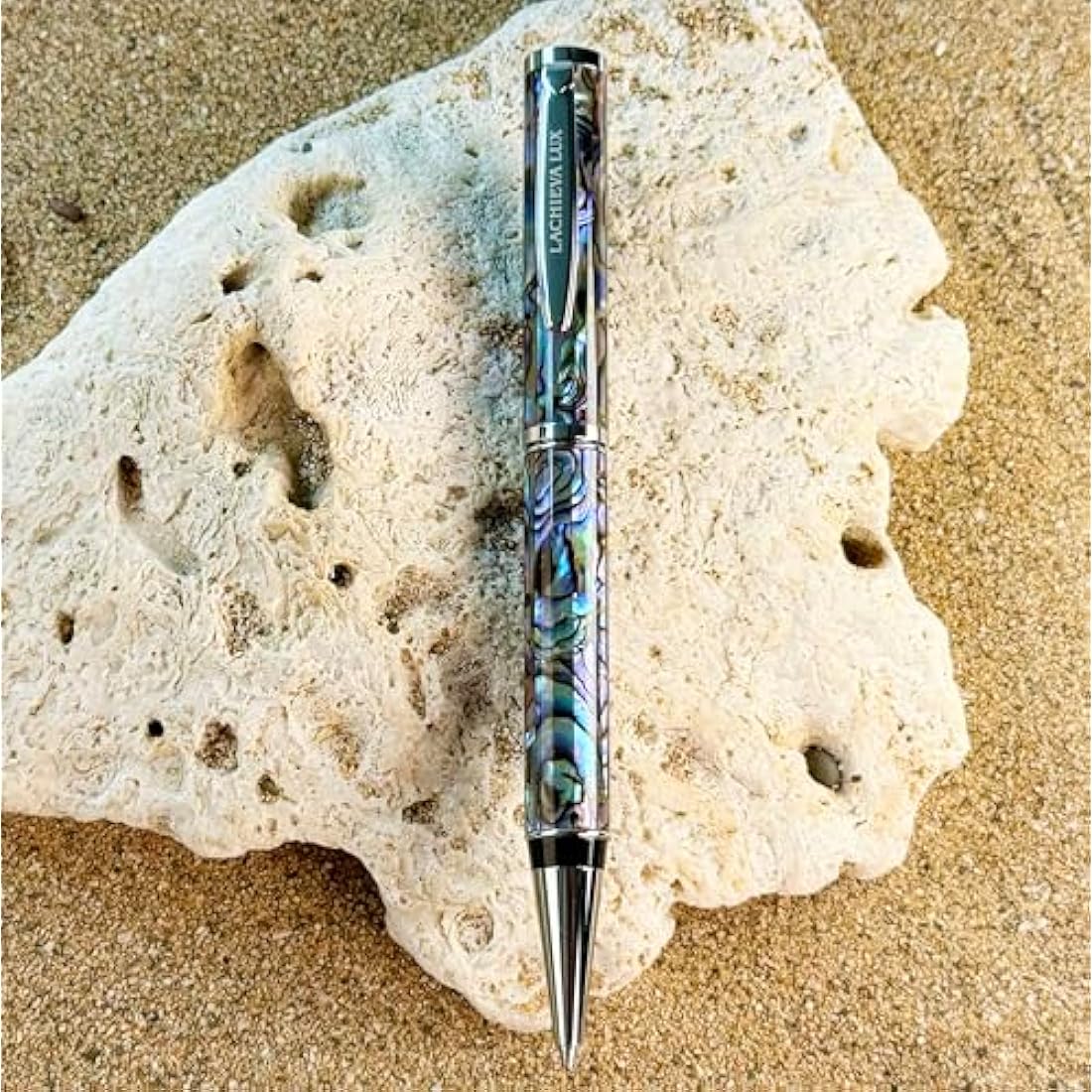LACHIEVA LUX Handcrafted Abalone Shell Ballpoint Pen - Executive Gift