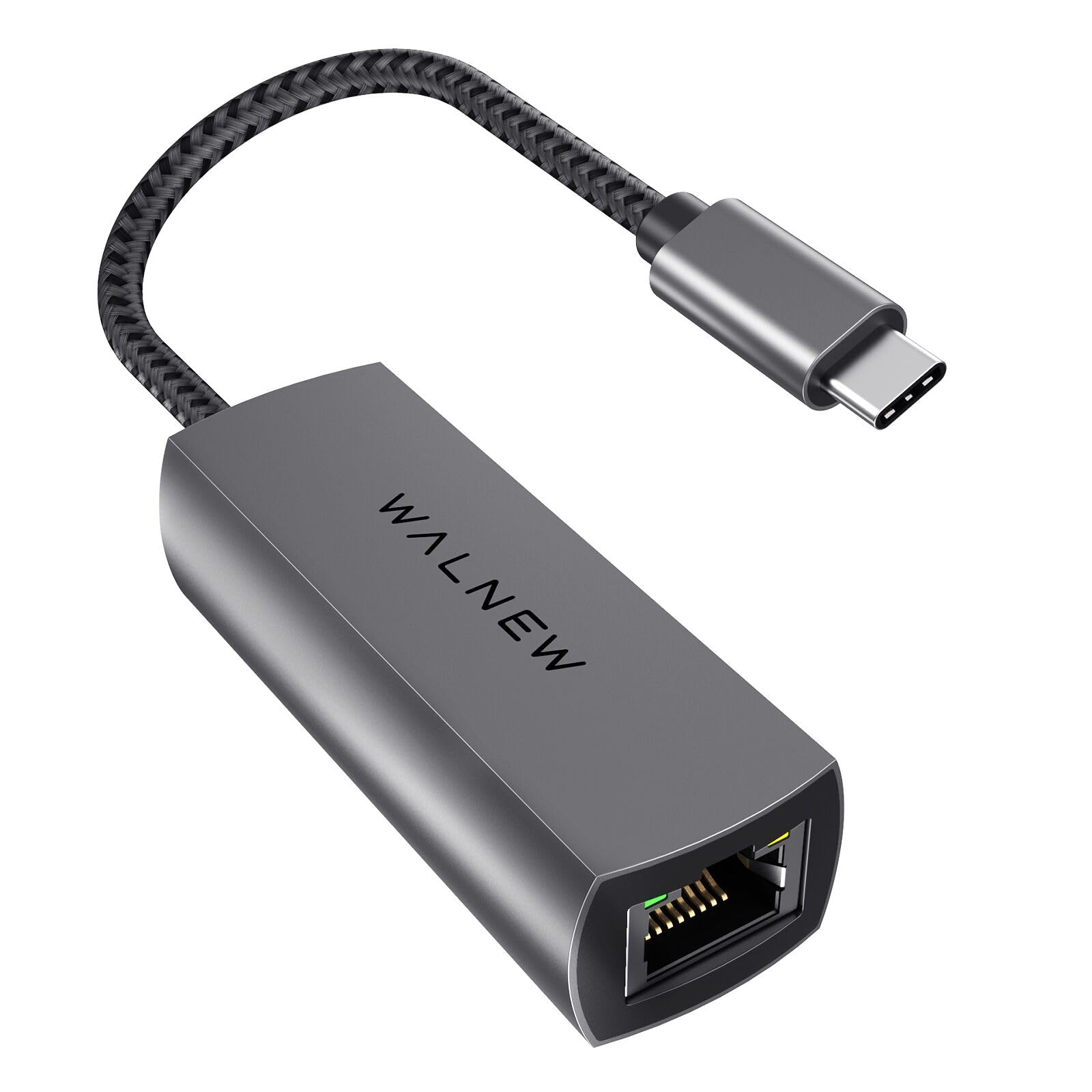WALNEW 2.5 Gigabit USB-C Ethernet Adapter | Thunderbolt 3 to RJ45 LAN