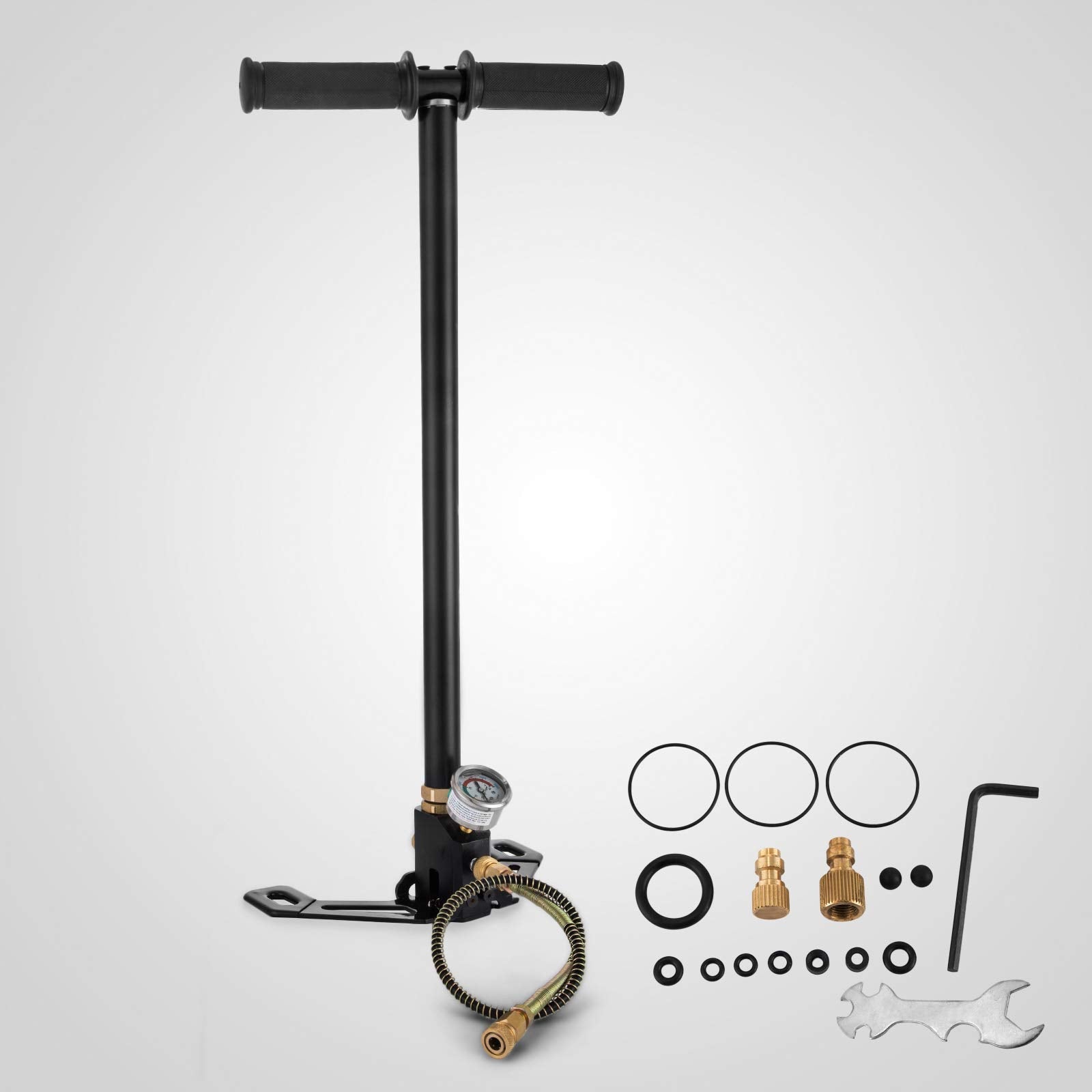 VEVOR 3-Stage PCP Hand Pump | 4500PSI Stainless Steel Air Rifle Stirrup Pump