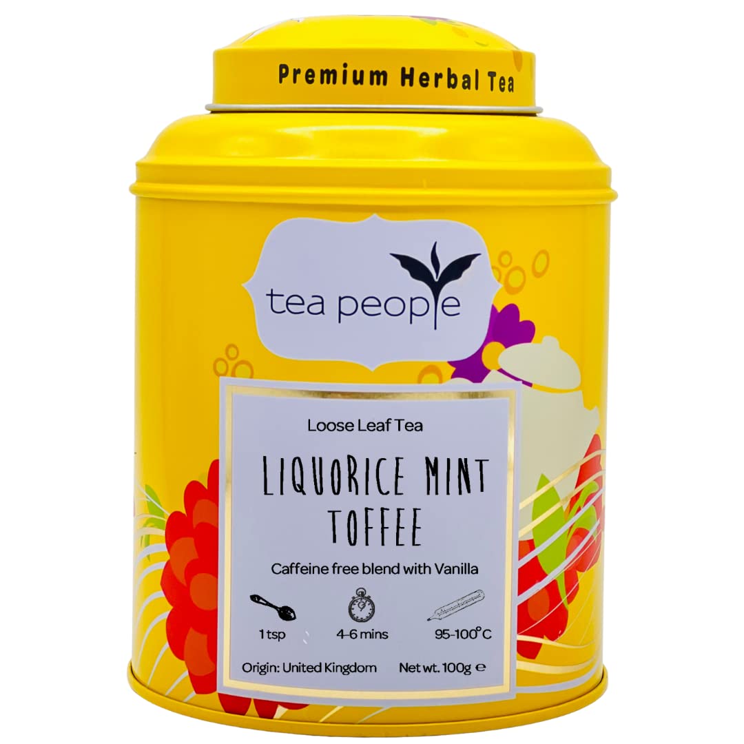 Tea People Liquorice Mint Toffee Loose Leaf Herbal Tea Caddy - 100g