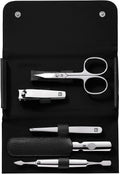 ZWILLING 5-Piece Manicure Set | Stainless Steel Travel Kit in Leather Case