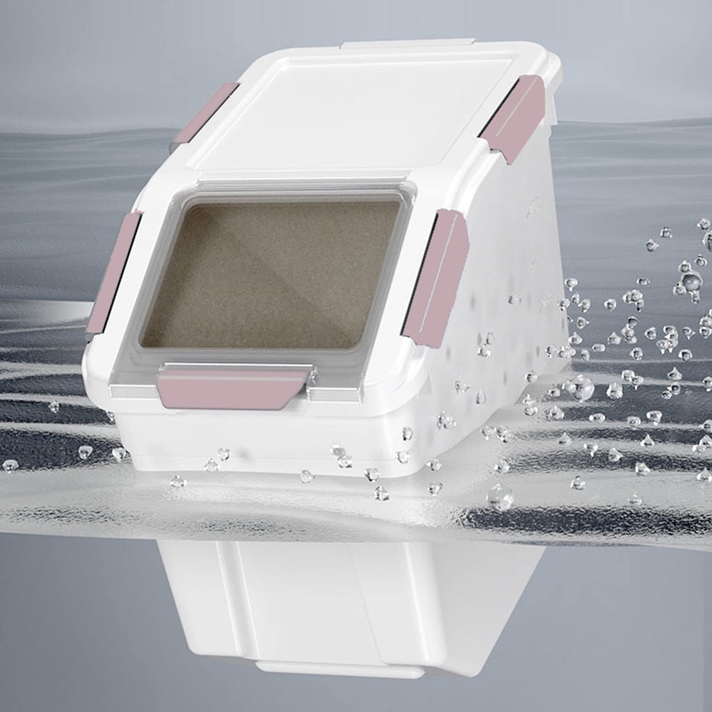 Toolzia 10kg Rice Dispenser | Airtight Grain Storage Bin with Scoop - Pink
