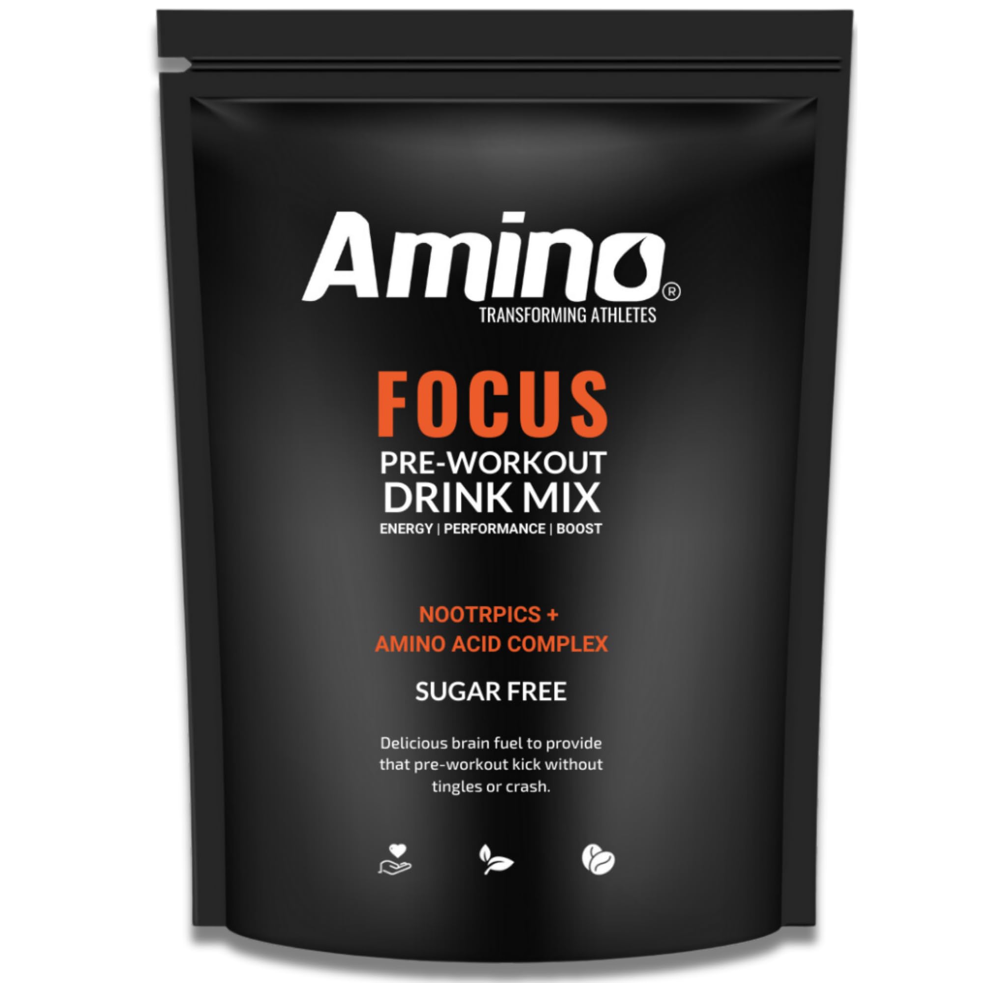 Jolof Store Amino Focus Pre-Workout Powder – Red Berry, 22 Servings