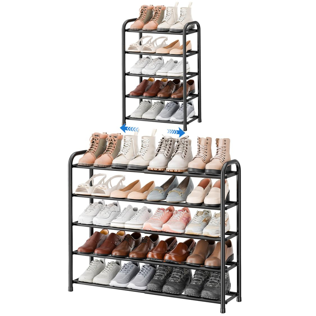 ENJOYBASICS Expandable Shoe Rack, 5 Tier Adjustable Shoe Storage Shelf - image 1