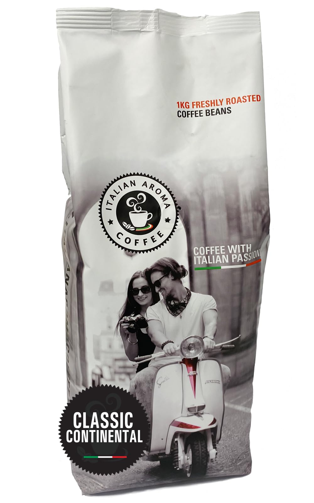 Italian Aroma Classic Continental Whole Bean Coffee - Dark Roast - 1KG
