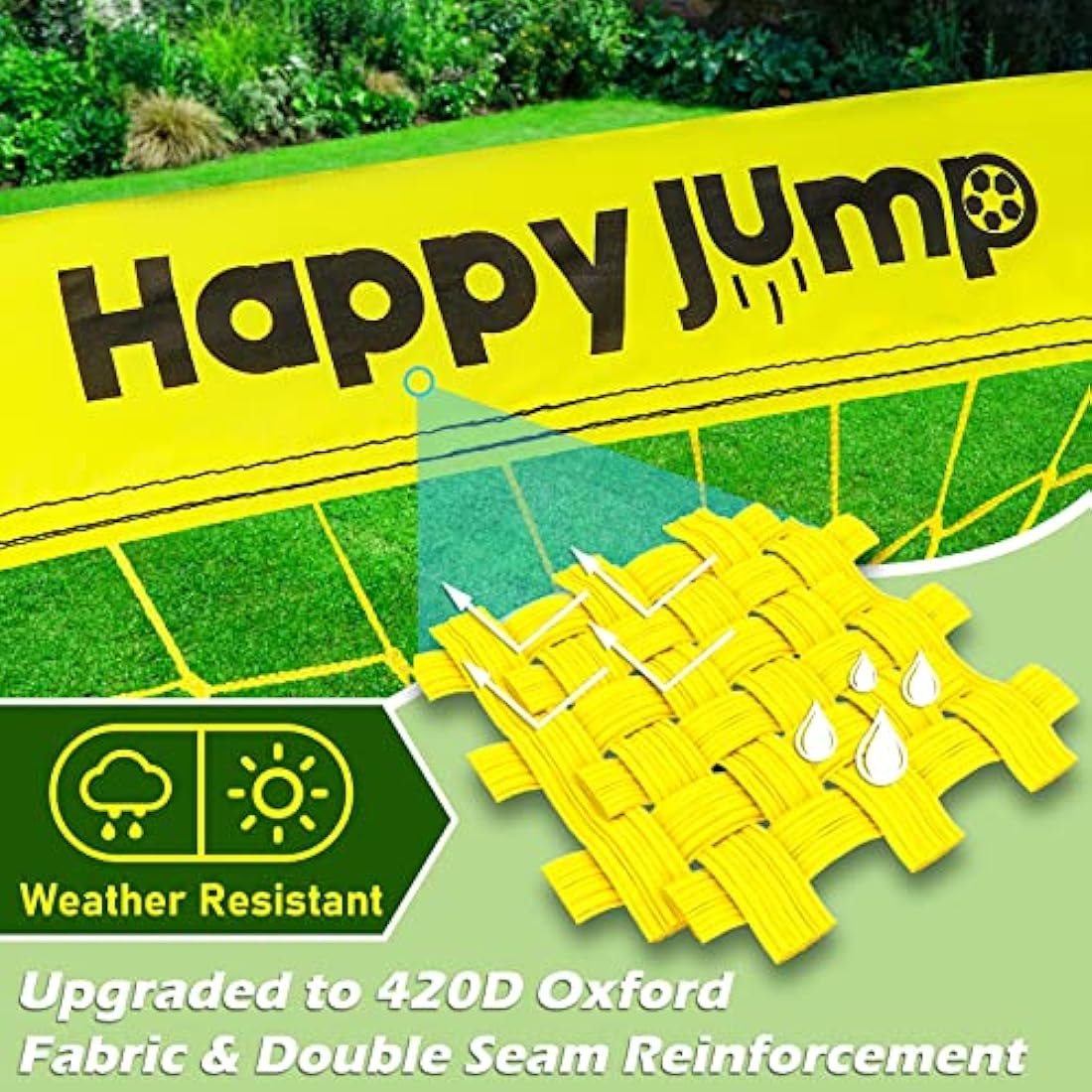 Happy Jump Portable Pop Up Football Goal – Durable Foldable Soccer Net
