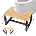 BlyeMichdi Folding Bamboo Squatting Potty Stool | Adjustable 7-9 Inch Height