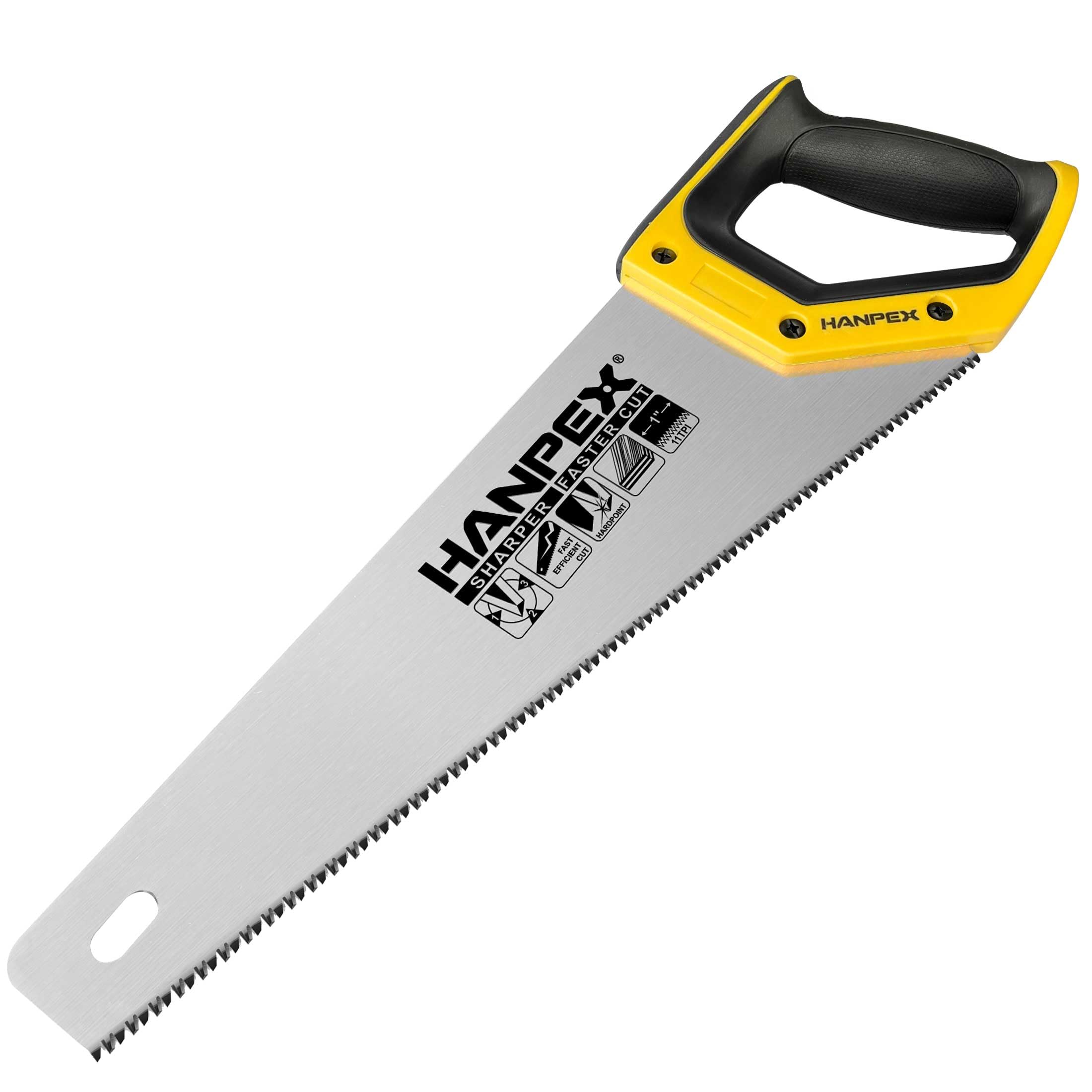 Hanpex 14-Inch Pro Hand Saw – 11 TPI Fine-Cut Woodworking Manual Saw
