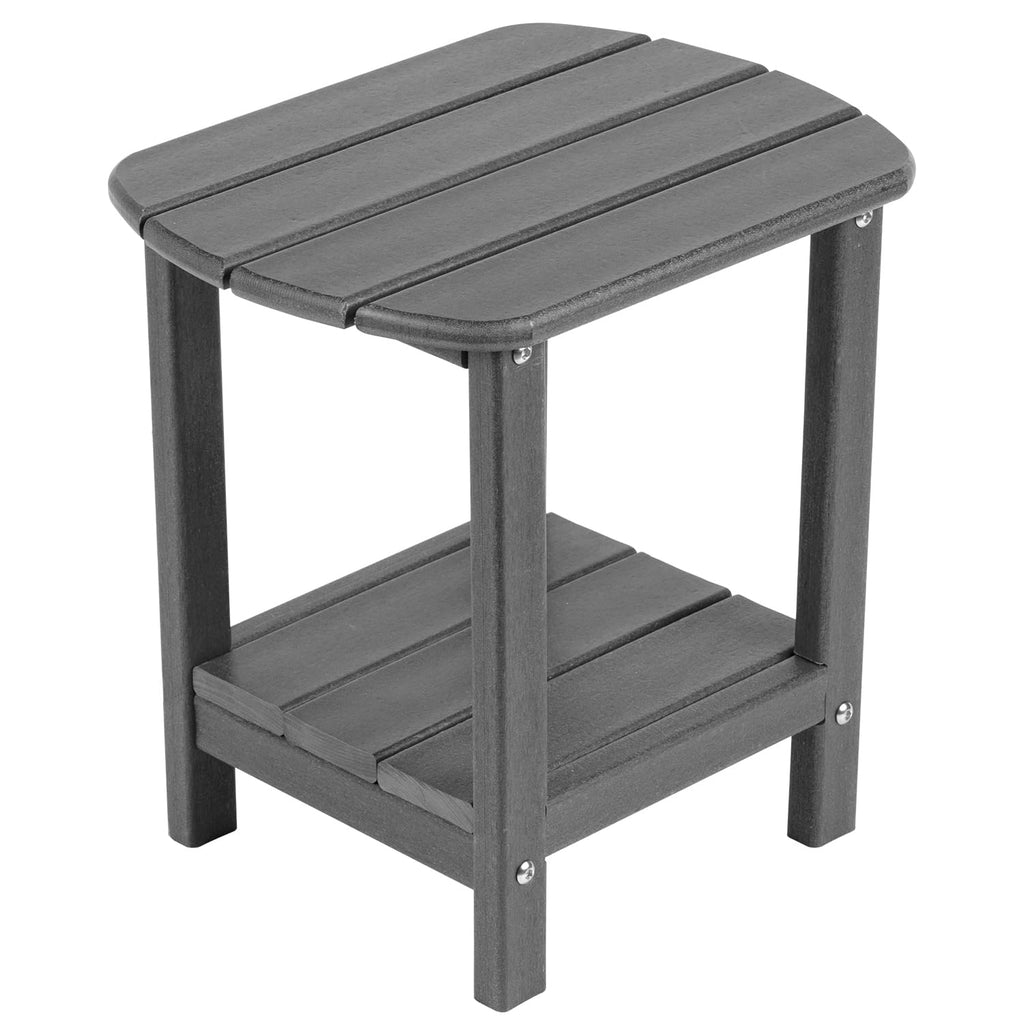NALONE 2-Tier Adirondack Side Table – Weatherproof HDPE Outdoor End Table