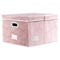 Prandom Storage Boxes with Lids Large.Rose Pattern Fabric Decorative Storage Box, Really Useful Box,Clothing Storage,Cubes - image 1