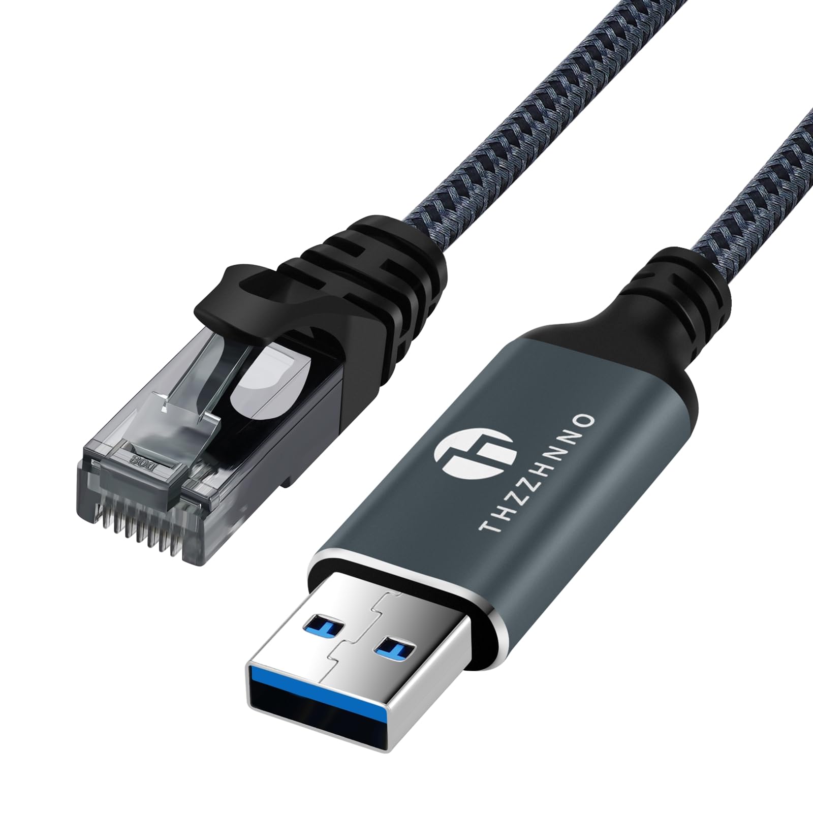Thzzhnno USB 3.0 to Ethernet Adapter | 10M Gigabit RJ45 Network Cable