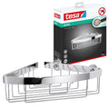 tesa Aluxx Corner Shower Basket | Chrome Aluminum Adhesive Caddy