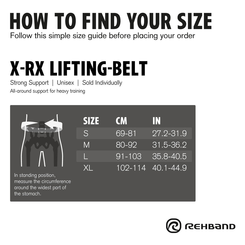 Rehband Weight Lifting Belt – Heavy Duty Gym Support for Powerlifting